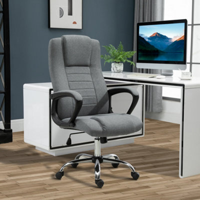 Grey swivel 2024 chair desk