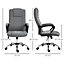 Vinsetto High Back Office Chair 360 Swivel Chair Adjustable Height Tilt Function Linen Deep Grey 62W x 62D x 110-119H cm