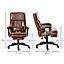 Vinsetto High Back Office Chair, Gaming Recliner with Footrest, 7 Massage Points, Adjustable Height, Reclining, Brown