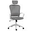 Vinsetto High-Back Office Chair Home Rocking w/ Wheel, Up-Down Headrest, Grey