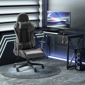 Vinsetto High Back Racing Gaming Chair Reclining 360 degree Swivel Rocking Height Adjustable with Pillow