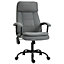 Vinsetto Massage Office Chair Linen Computer Chair with Adjustable Height Grey