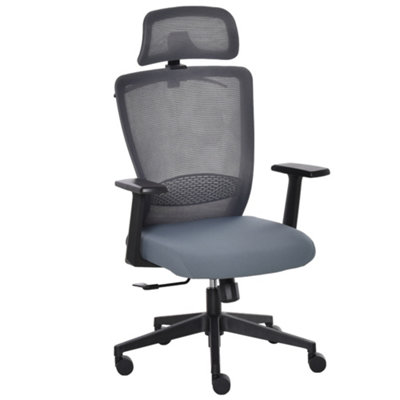 Vinsetto Mesh Home Office Chair with Lumbar Back Support, Coat 
