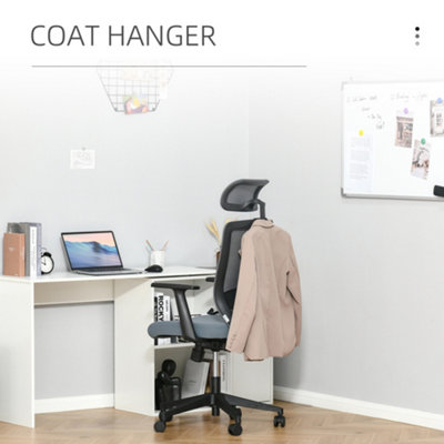Vinsetto Mesh Home Office Chair with Lumbar Back Support, Coat 