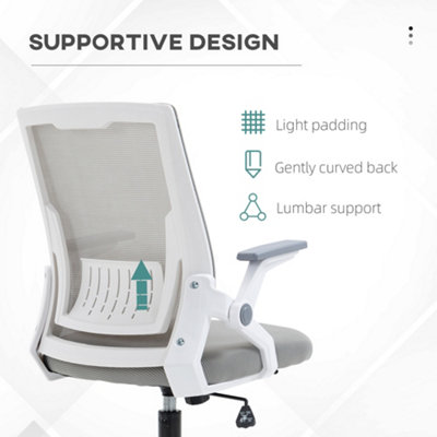 Vinsetto Mesh Office Chair With Lumbar Support, Footrest, And Headrest - Black, Ergonomic