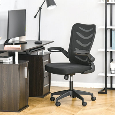 Vinsetto Mesh Office Chair Home Swivel Task Chair w/ Lumbar Support ...