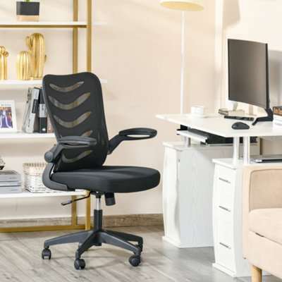 Vinsetto Mesh Office Chair Home Swivel Task Chair w/ Lumbar Support ...