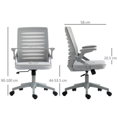 Vinsetto Mesh Office Chair Home Swivel Task Chair w/ Lumbar 