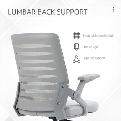 Vinsetto Mesh Office Chair Home Swivel Task Chair w/ Lumbar 