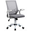 Vinsetto Mesh Office Chair Swivel Task Computer Desk Chair for Home with Lumbar Back Support, Adjustable Height,  Grey