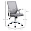 Vinsetto Mesh Office Chair Swivel Task Computer Desk Chair for Home with Lumbar Back Support, Adjustable Height,  Grey