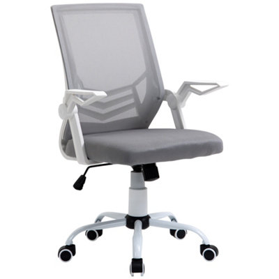 Vinsetto Mesh Swivel Office Chair Task Computer Chair w/ Lumbar Support, Grey