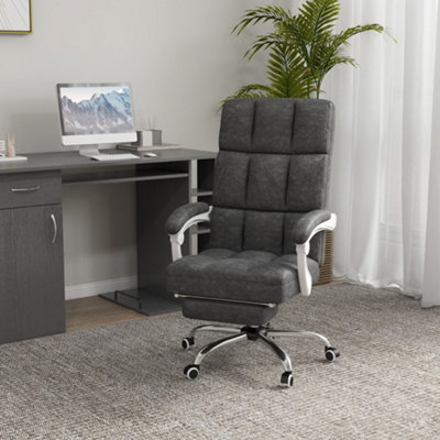 Vinsetto Microfibre Fabric Vibration Massage Office Chair for Home, Grey