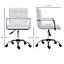 Vinsetto Mid Back Home Office Chair Swivel Computer Chair with Armrests, White