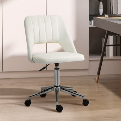 Vinsetto Mid-Back Swivel Home Office Chair Scallop Computer Chair