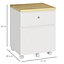 Vinsetto Mobile Filing Cabinet Lockable File Cabinet A3 Size W/ 2 Drawers White