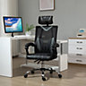 Vinsetto Office Chair Ergonomic Desk with Rotate Headrest, Lumbar Support & Adjustable Height