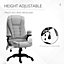 Vinsetto Office Chair Heating w/ Massage Points Relaxing Reclining Grey