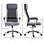 Vinsetto Office Chair Mesh High Back Swivel Task Home Desk Chair w/ Arm, Grey