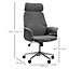 Vinsetto Office Chair Rocking with Wheels Executive Adjustable High Back Grey