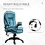 Vinsetto Office Chair w/ Heating Massage Points Relaxing Reclining Blue