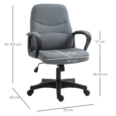Vinsetto Office Chair with Massage 360 Swivel Chair Adjustable Height Grey