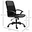 Vinsetto PU Leather & Mesh Panel Blend Office Chair Swivel Seat w/ Padding Ergonomic Desk Adjustable Height Tilt Black