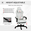 Vinsetto Racing Gaming Chair PVC Leather Gamer Recliner Home Office, White
