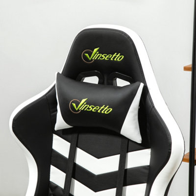 Vinsetto Racing Gaming Chair With Armrests & Swivel Wheels - Black
