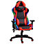 Vinsetto Racing Gaming Chair with RGB LED Light, Lumbar Support, Adjustable Height, Swivel Gamer Desk, Black Red