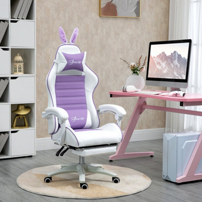 Vanity Chair Light Purple Desk Chair Guyou Kids Desk Chair, Velvet