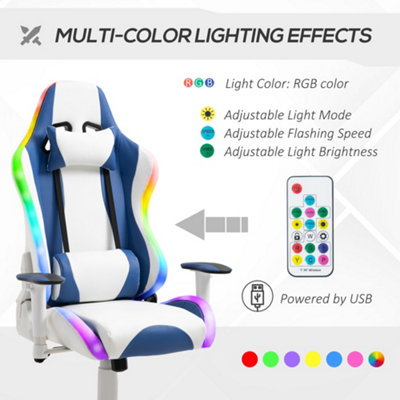 Flashing gaming online chair