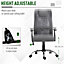 Vinsetto Swivel Mesh Office Chair Task High Back Desk Chairs Height Adjustable Armchair for Home with Headrest, Grey