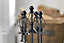 Vintage 5 Pcs Crafted Spiral Indoor Fireplace Companion Tools Victorain Style Set Tong, Brush, Poker & Shovel Black FIRE32