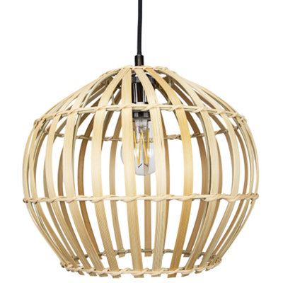 Vintage and Classic Design Eco Friendly Bamboo Easy Fit Pendant