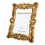 Vintage and Ornate Polyresin Hand Painted Two Tone Gold 5x7 Picture Frame