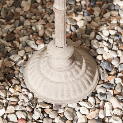 Vintage Antique Brown Footed Freestanding Bird Bath Seed Bird Feeder Garden Ornament - 4