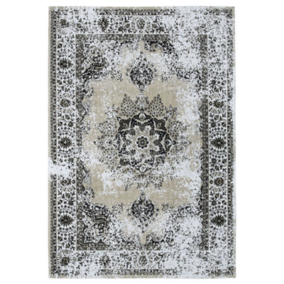 Vintage Area Rug 160 x 230 cm Beige and Grey ALMUS