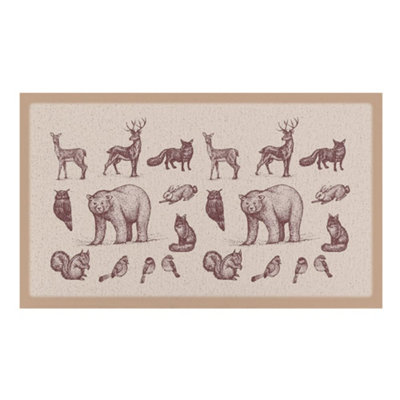 Vintage Bear Indoor & Outdoor Doormat - 70x40cm