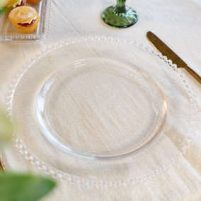 Vintage Bella Perle Beaded Glass Tableware Dinner Plate Serving Dish Gift Idea