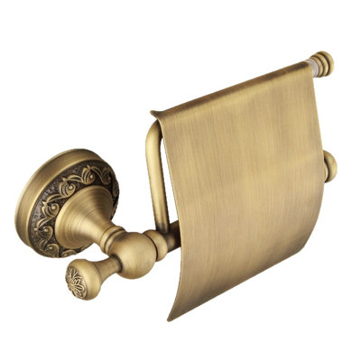 Vintage brass paper towel holder, wall-mounted toilet paper holder ...
