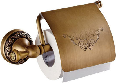 Vintage brass paper towel holder, wall-mounted toilet paper holder ...