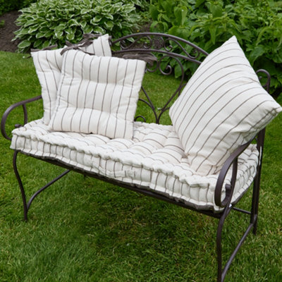 Vintage Brown Scrolled Iron Outdoor Garden Furniture Two Seater Garden Bench - 6