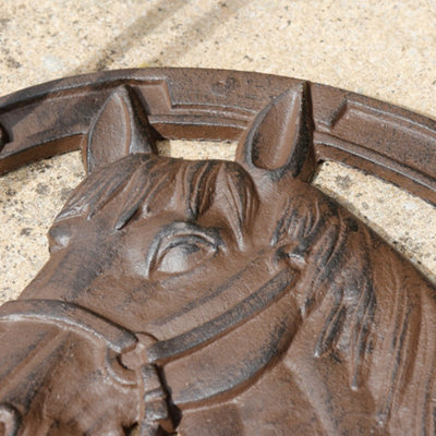 Vintage Cast Iron Garden Horse Boot Brush Scraper & Boot Jack - 3