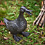 Vintage Cast Iron Outdoor Garden Quacking Duck Ornament