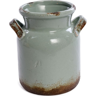 Vintage Ceramic Rustic Vase Planter (Blue)