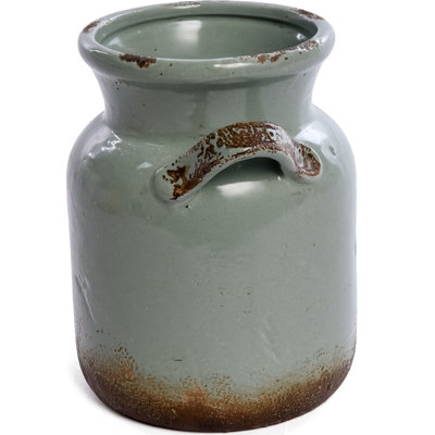 Vintage Ceramic Rustic Vase Planter (Blue)