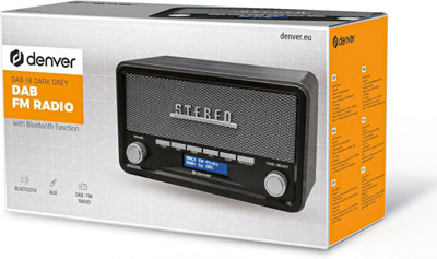 Vintage DAB+ Stereo Radio with Bluetooth and Alarm - Elegant Wooden ...