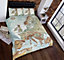Vintage Europe Map Double Duvet Cover and Pillowcases Set