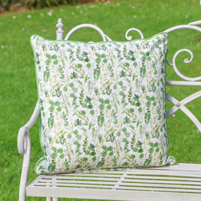 Vintage Extra Large Botanical Green Garden Chair Bench Cushion DIY at B Q